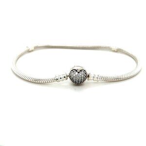 Pandora Pave Cz Heart Clasp Bracelet‎